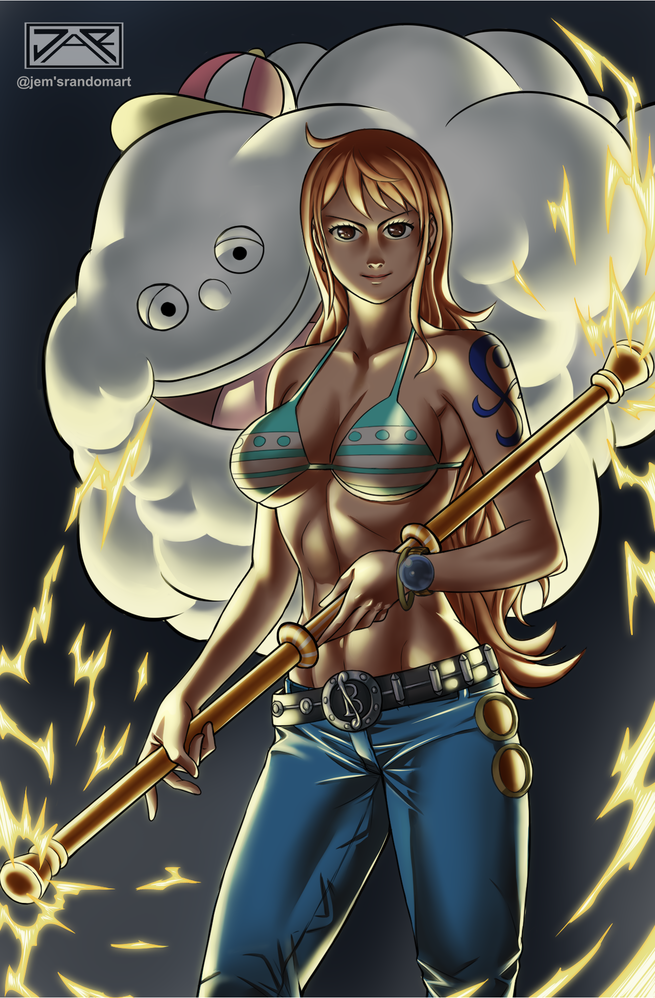 Nami and Zeus - One Piece | Sticker