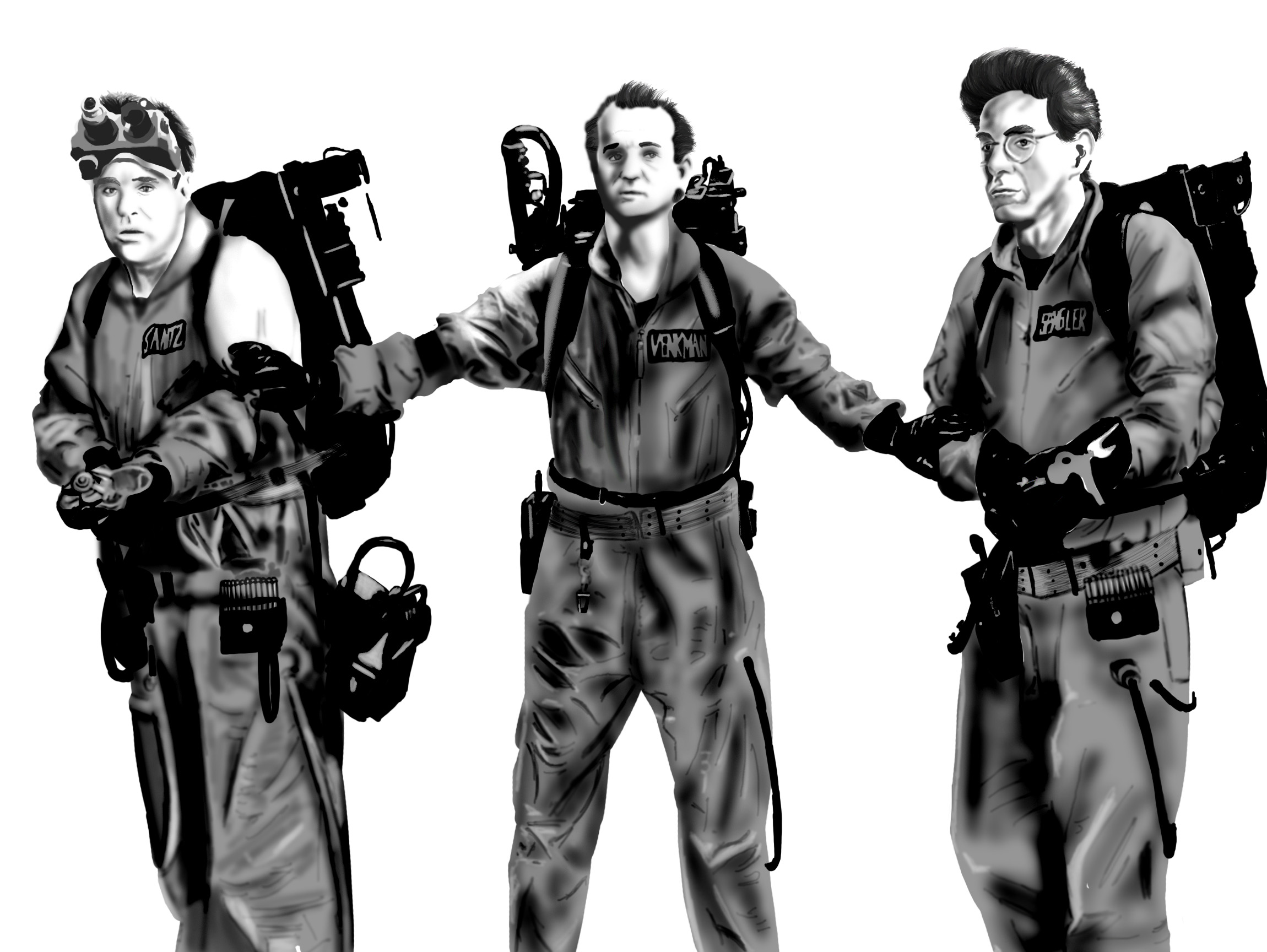 Ghostbusters Complete Grayscal