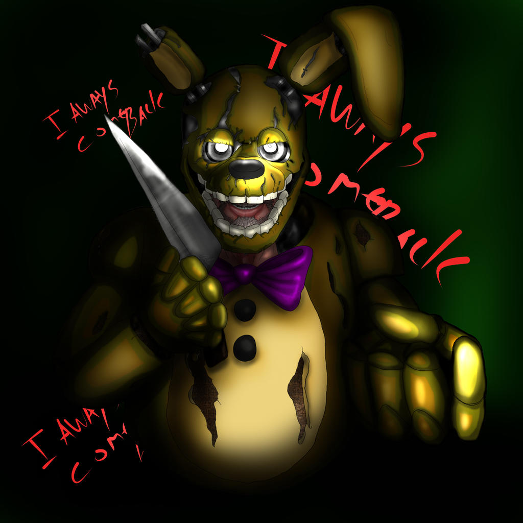 Mutated Spring Bonnie Springbonnienewknife by DavidUnwin on DeviantArt