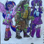 Donatello, Twilight Sparkle, and Rarity