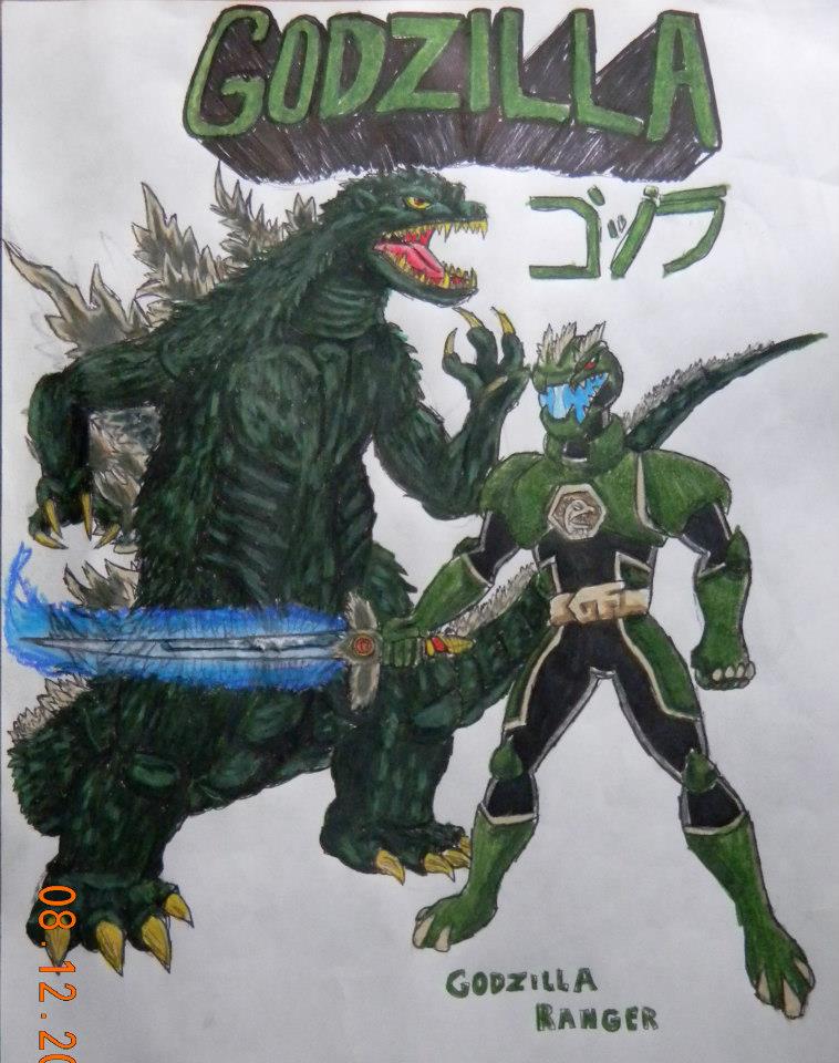 Godzilla Vs Ranger Godzilla Ranger by BozzerKazooers on DeviantArt