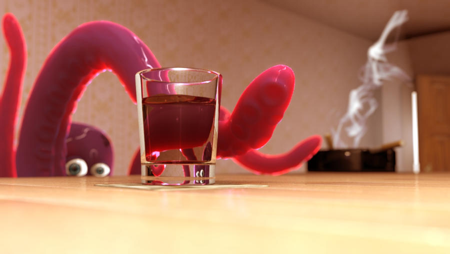 'Caugth' Drunk Kraken by Zuggamasta