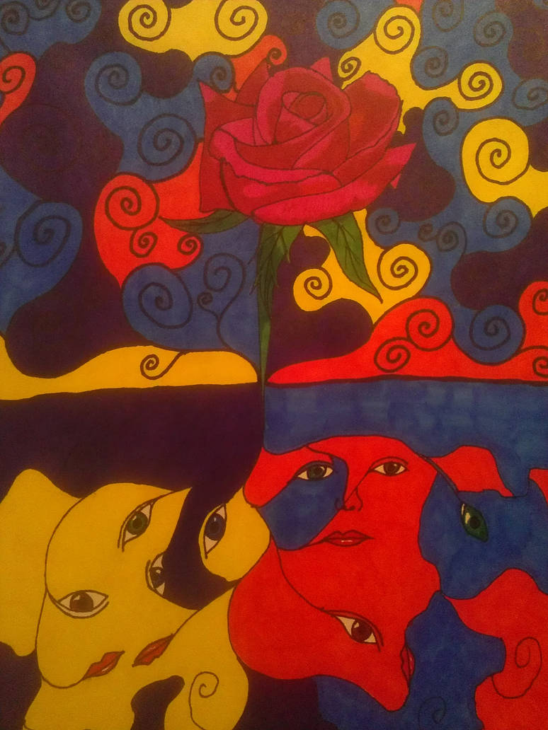 Colorfully Surreal Rose by ArtAficianadoVII on DeviantArt