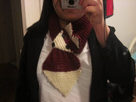 cute mr foxy knitted scarf