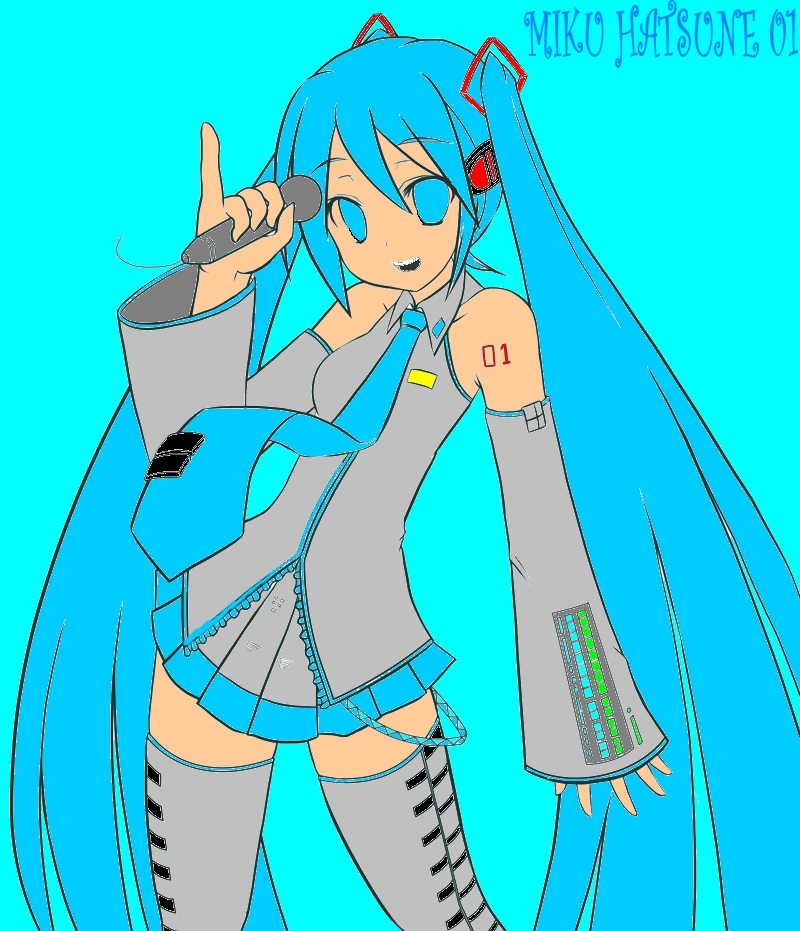 Miku Lineart by AlexisDouk1 on DeviantArt