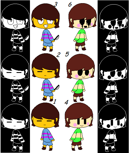 Undertale Fan Sprite Chara And Frisk By Ipundertale On Deviantart