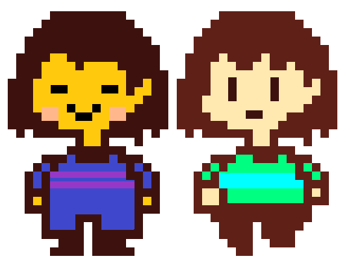 Underswap Frisk And Chara Sprites By Ipundertale On Deviantart