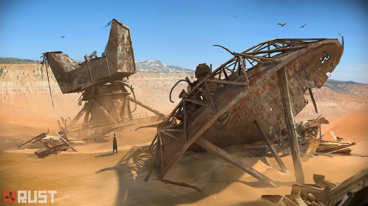 RUST - Satellite Monument Destroyed by Howi3 on DeviantArt