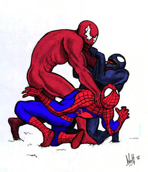 Spiderman Fight scene coloured