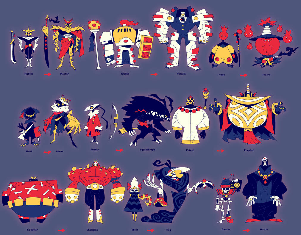 Class Table Rpg RPG CLASS LINEUP by Cubesona on DeviantArt