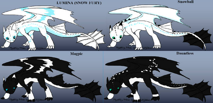 Lumina, Snowball, Magpie and Dauntless