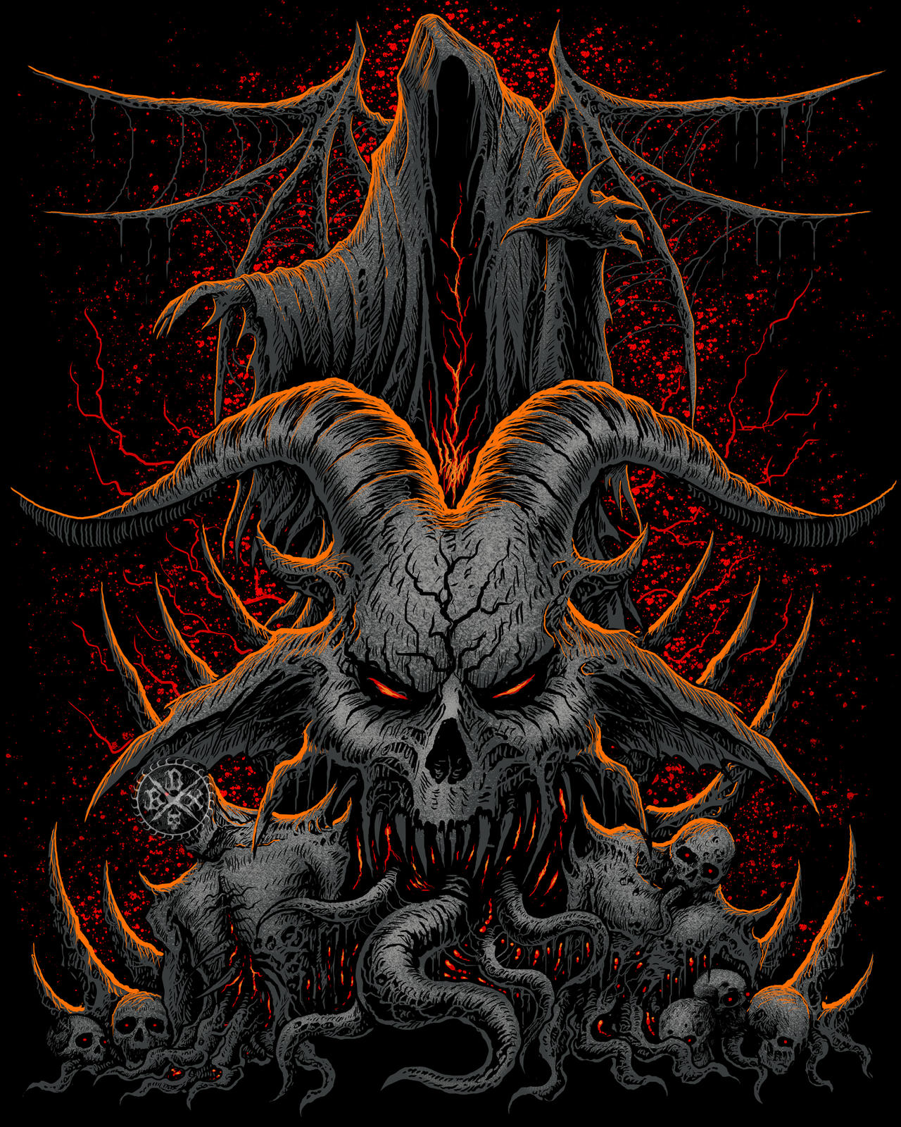 death metal artwork by blackdotx on DeviantArt