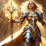 Female Paladin Wearing Radiant Armor::5 Fantasy Ar