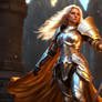 Female Paladin Wearing Radiant Armor::5 Fantasy Ar