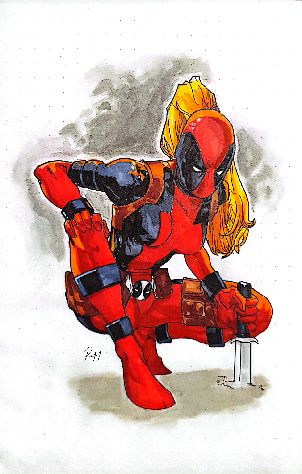 Deadpool Wanda Wanda Wilson aka Lady Deadpool by PaoloEM on DeviantArt