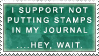 I support not putting stamps by mighterbump