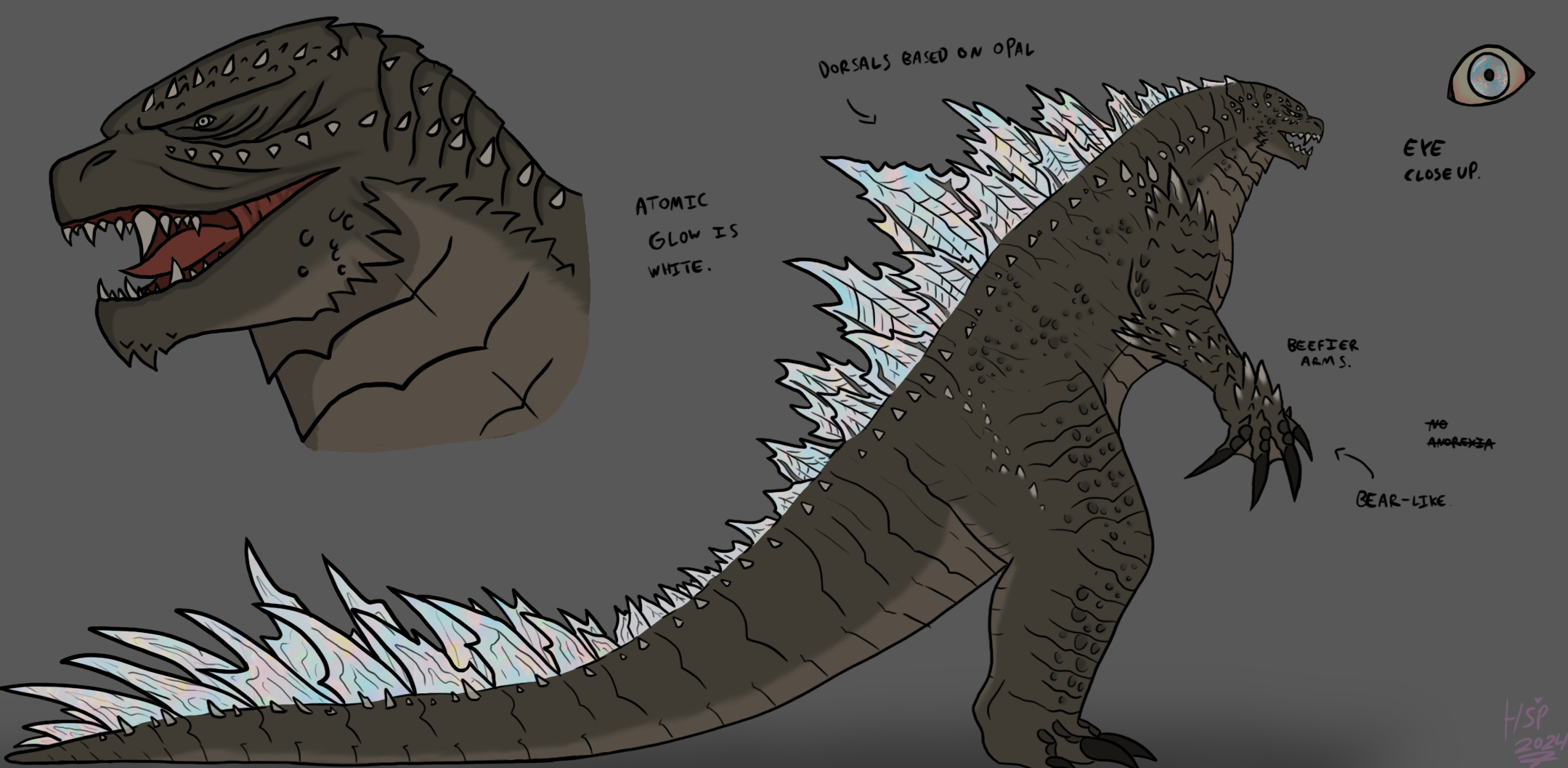 GxK - Evolved Godzilla redesign by HatSamPixie32 on DeviantArt