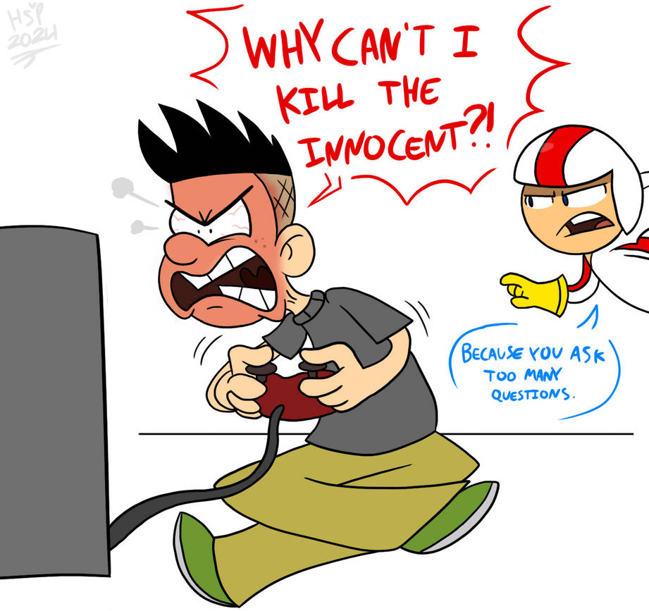 Cartoon Video Game Rage KB - Brad plays a Video Game, Rage ensues by HatSamPixie32 on DeviantArt