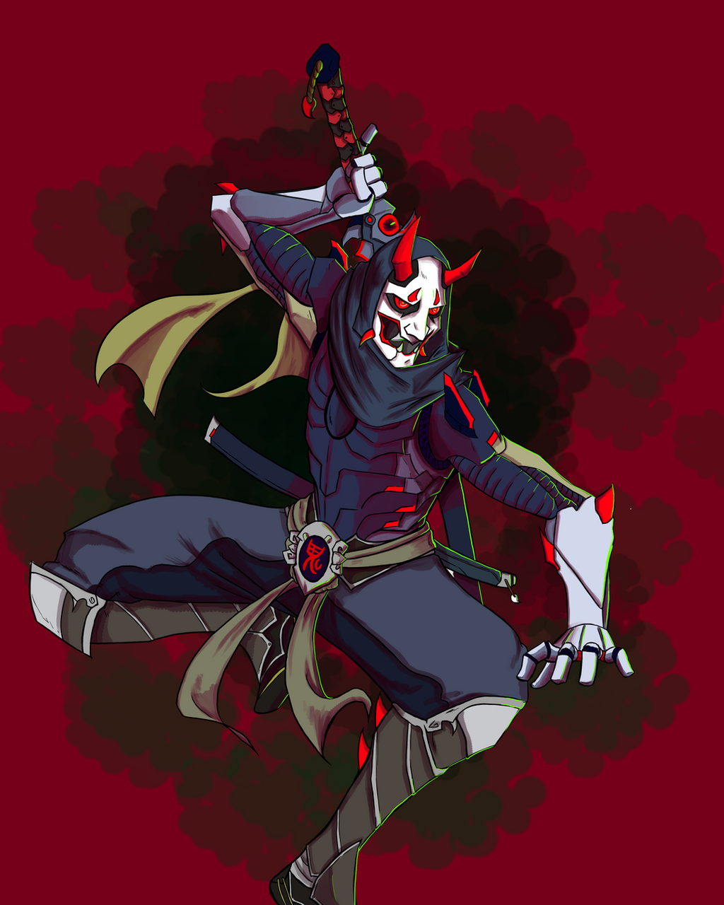 First ever edgy oni fanart. 