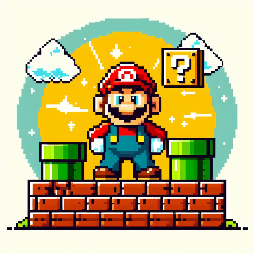 Super Mario Pixel Image 1 by 8bitomatic on DeviantArt
