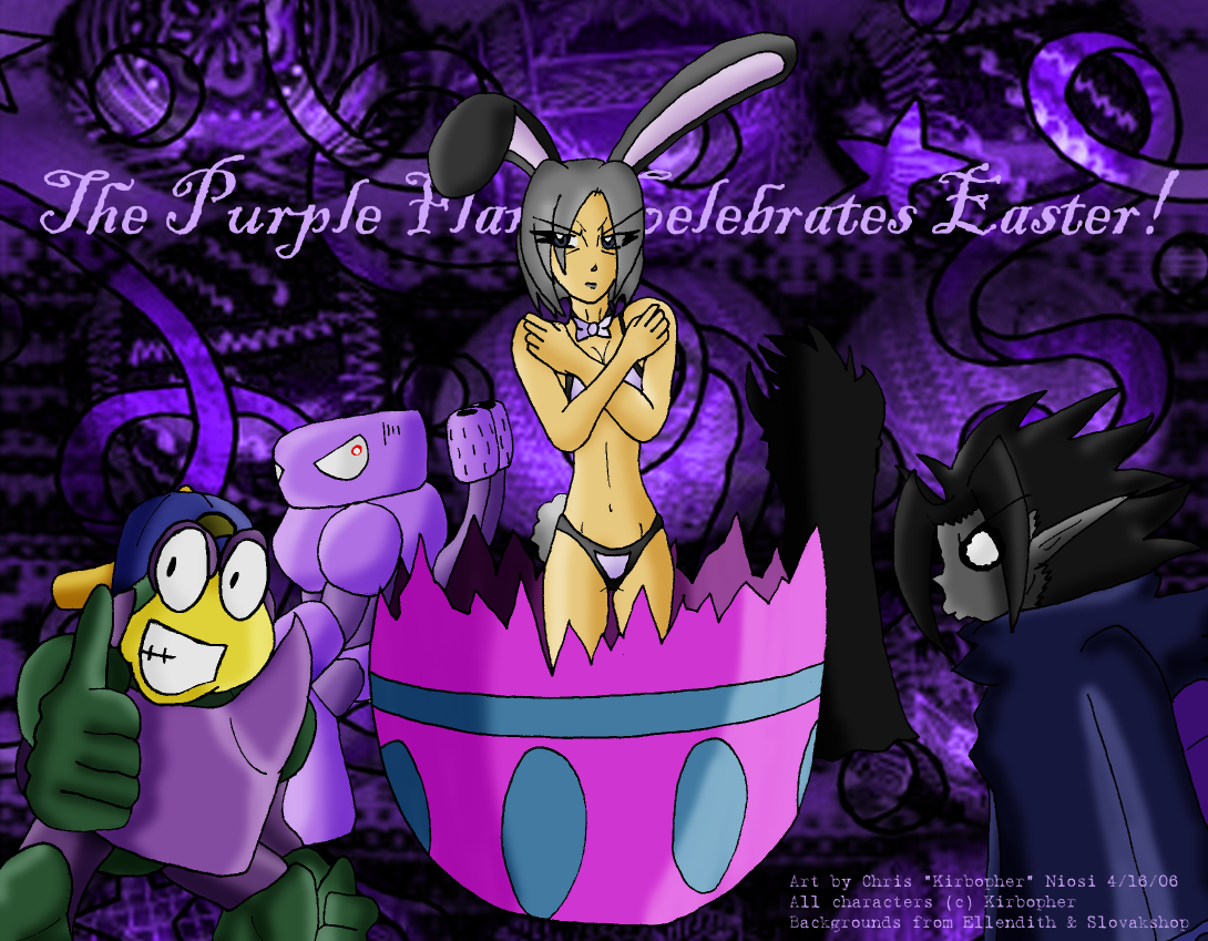 Purple Flame Celebrates Easter