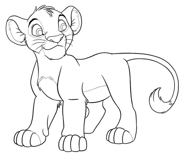 Simba Line Simba Lineart by Panther85 on DeviantArt
