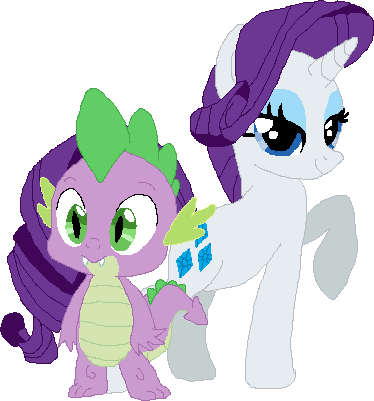 Rarity and Spike by NightFuryDragon28 on DeviantArt