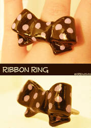 spotted ribbon ring