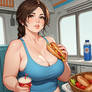 Lara indulging the curse.