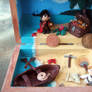 Polymer clay diorama Pirate's tiny chest