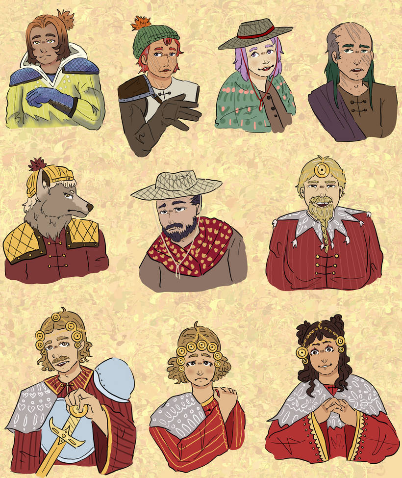 Nobles Falconers Merchants and farmers