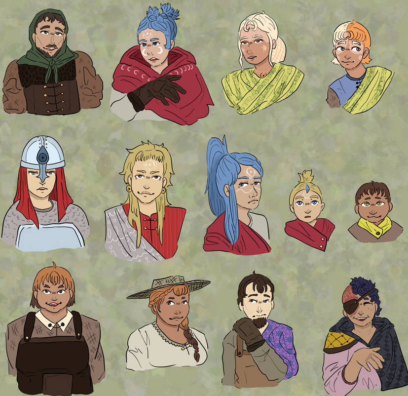 immigrants, farmers, falconers, and town guard