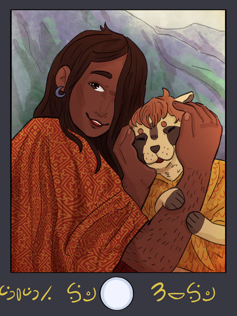 A selfie of two friends, a human and humblin from Wantha