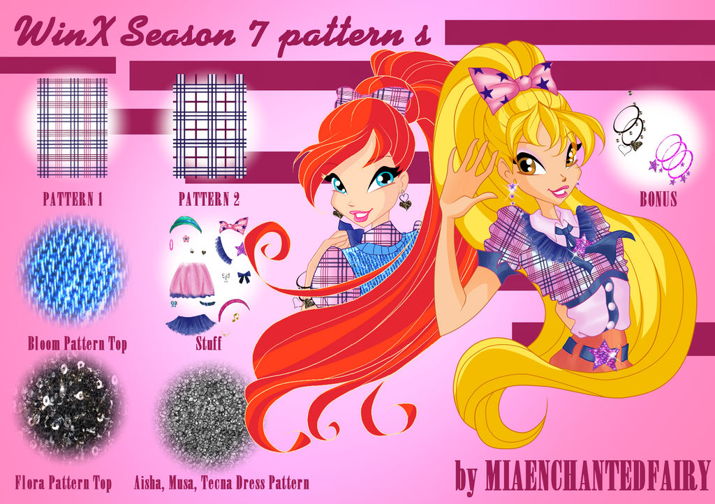 Winx Sewing Pattern Paid Pack: Winx Season 7 Patterns by MiaEnchantedFairy on DeviantArt