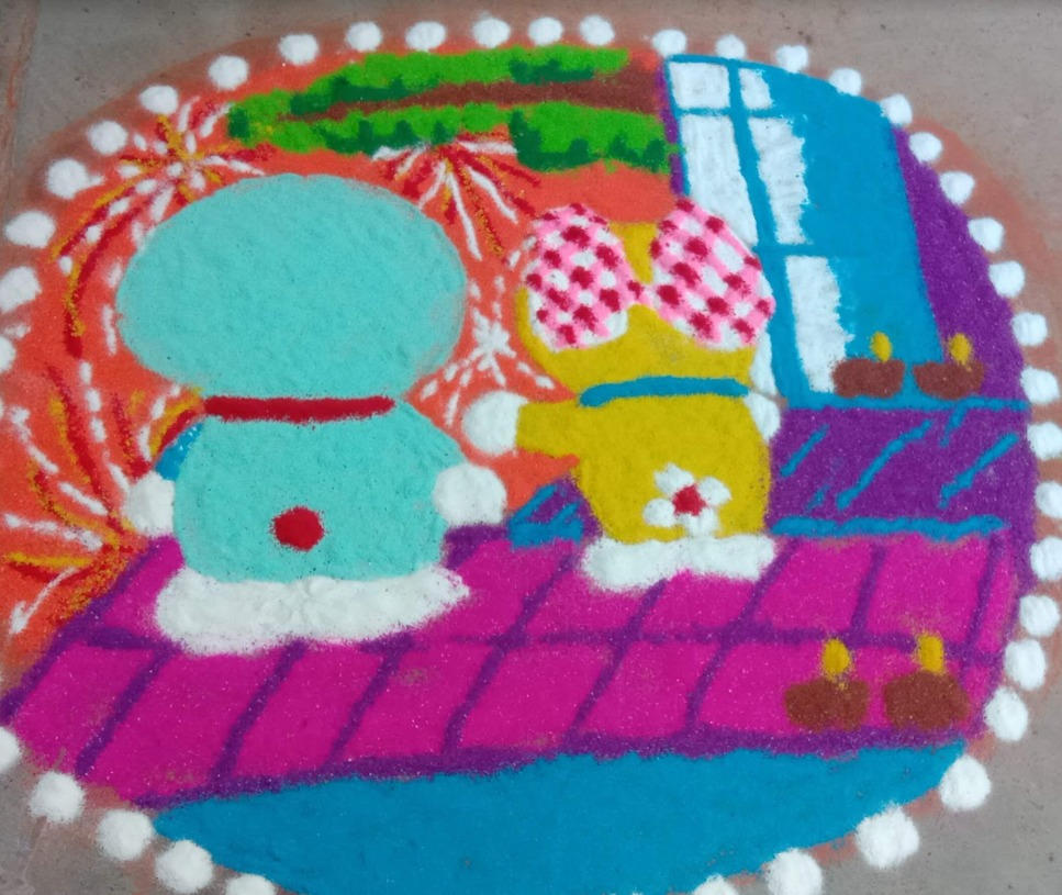 Doraemon - Rangoli by anuradha180907 on DeviantArt