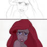 Digital Coloring Process of my Ariel's Sketch