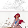 Ariel debuts as Belle Digital Coloring Process