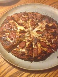 Slightly burnt grill Pizza