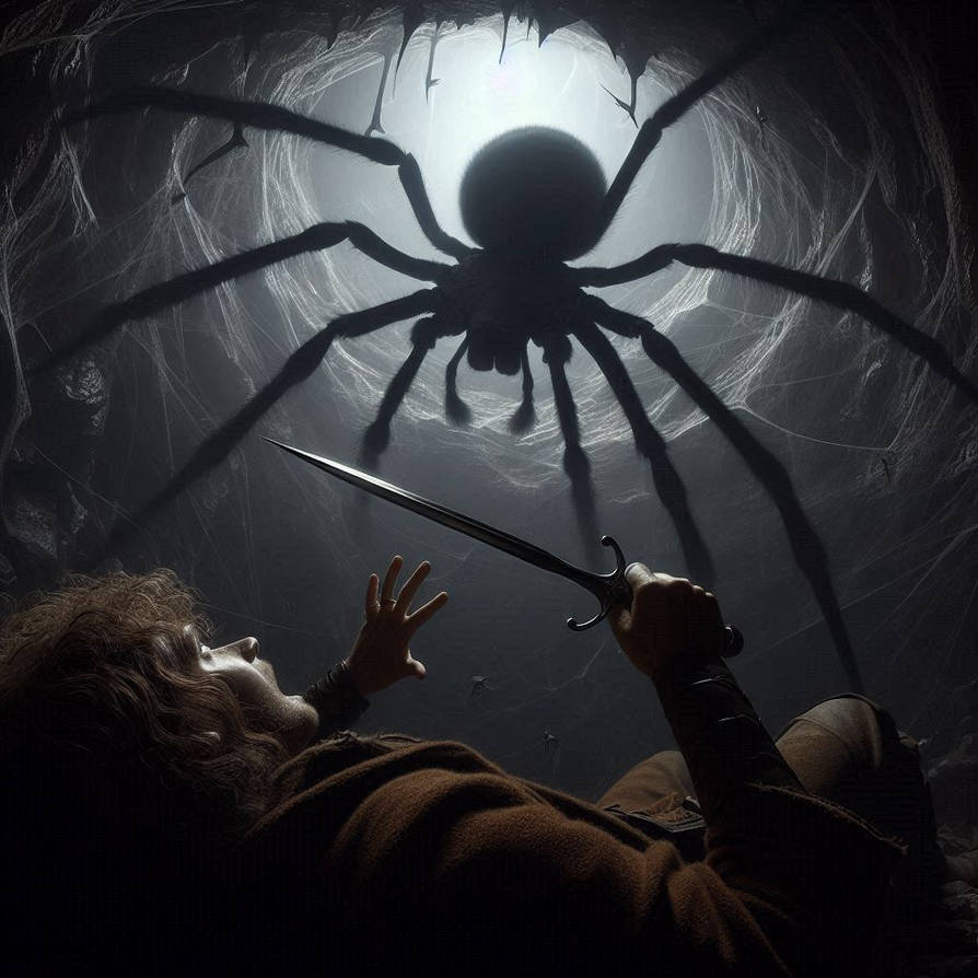 Shelob attacks Frodo by StriderPan on DeviantArt