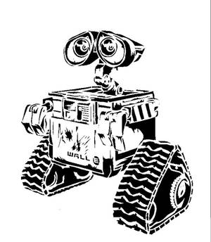 Wall-E stencil