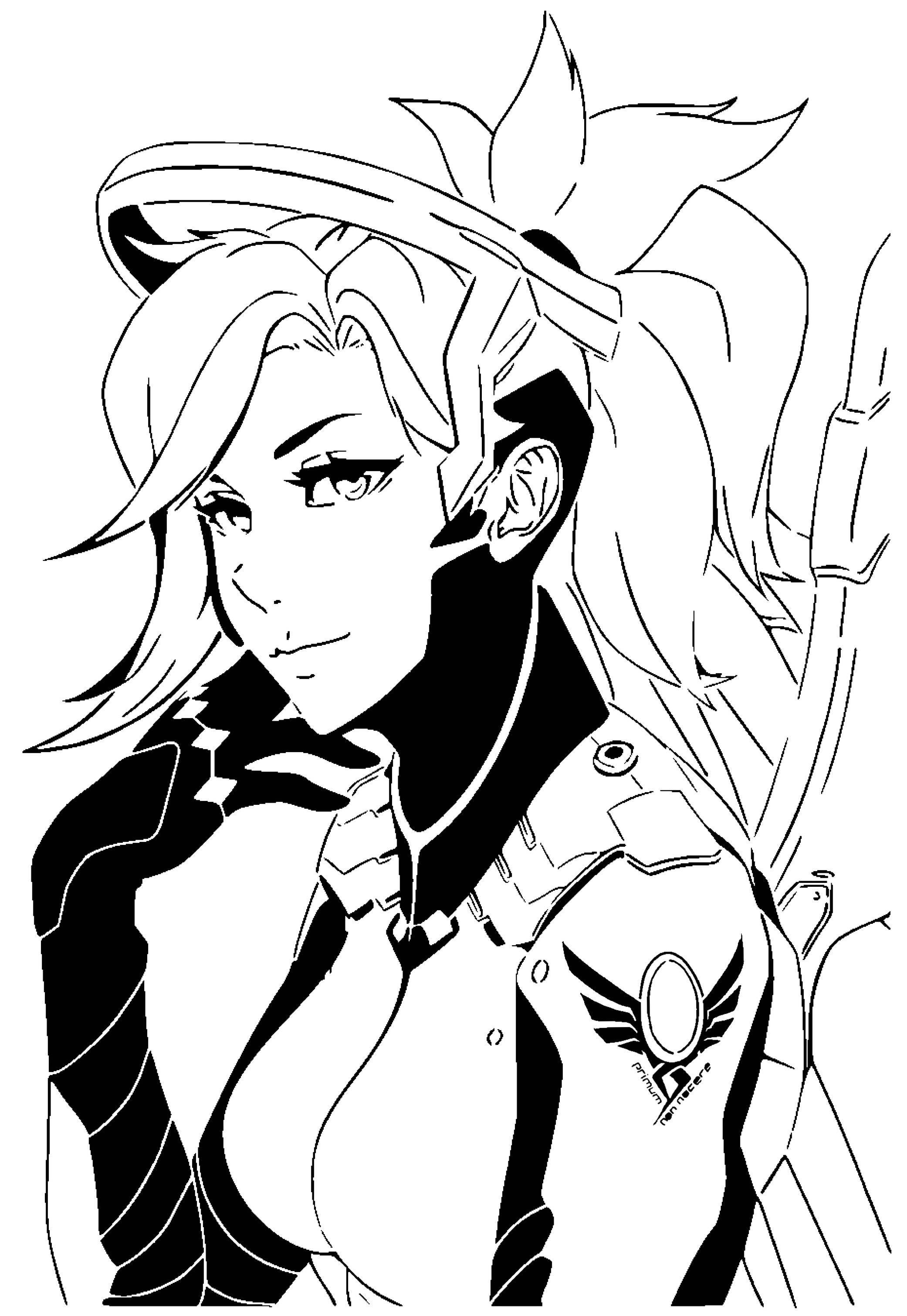 Mercy stencil 2 by LongQuang on DeviantArt