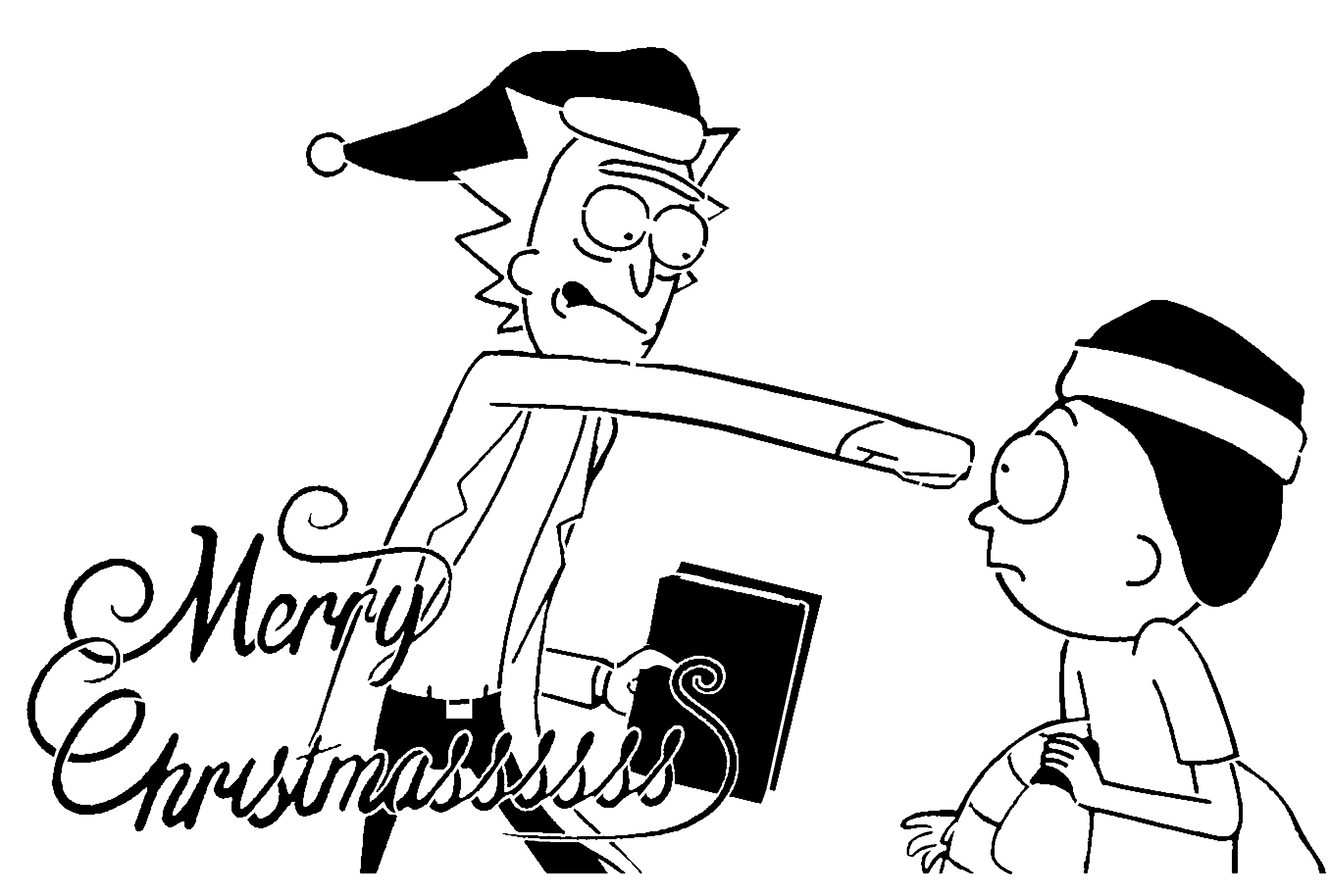 Rick And Morty Stencil By LongQuang On DeviantArt rick-and-morty-stencil-by-longquang-on-deviantart