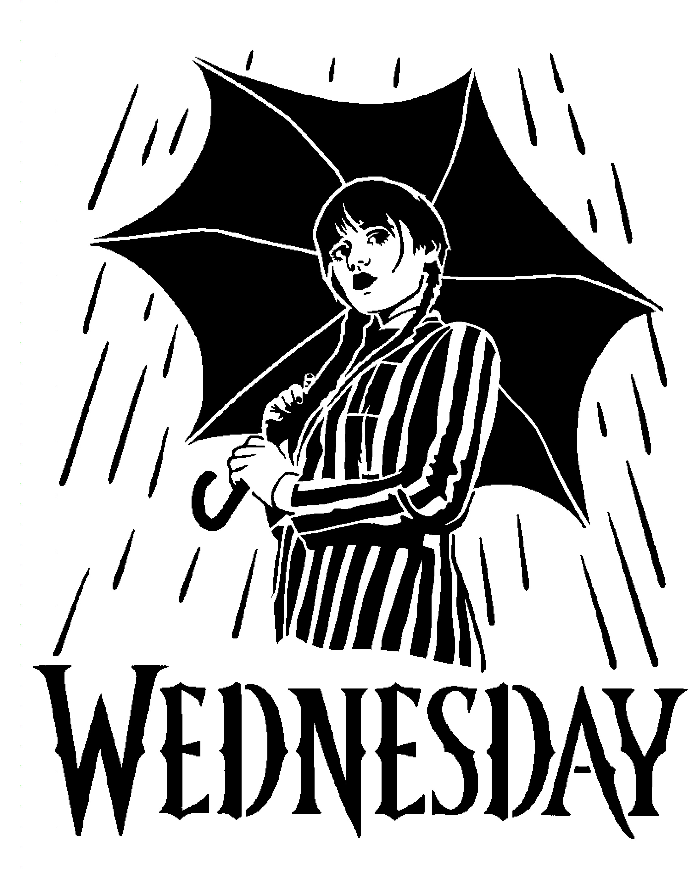 Wednesday Addams Stencil By LongQuang On DeviantArt wednesday-addams-stencil-by-longquang-on-deviantart