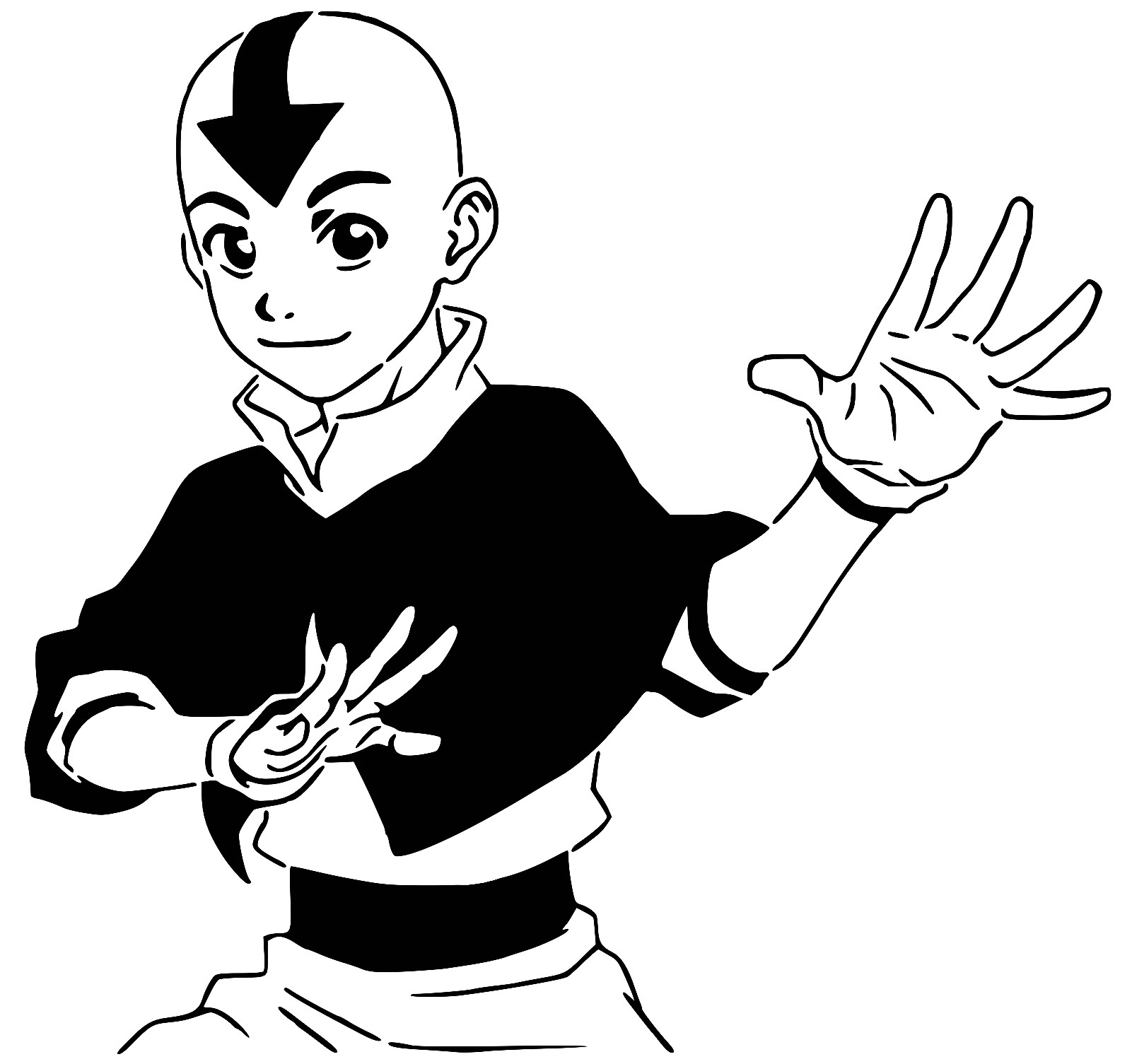 Aang stencil 2 by LongQuang on DeviantArt