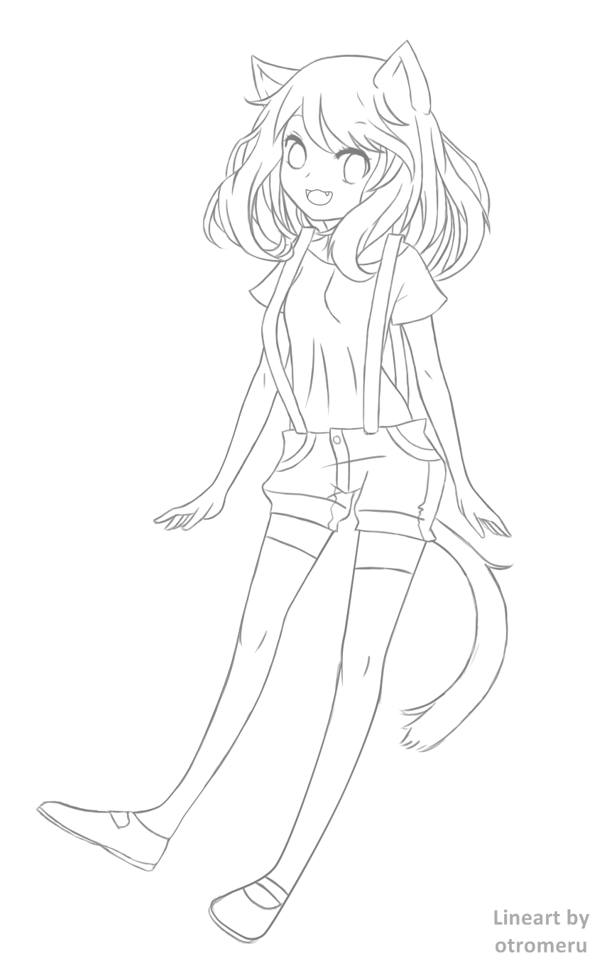 Nekomimi lineart