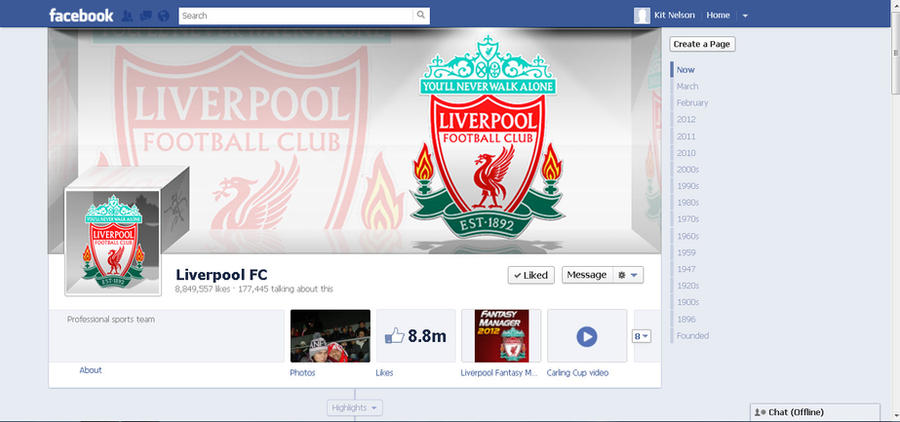 Liverpool FC official Facebook cover
