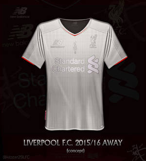 Liverpool third away 2015/16 Silver/white