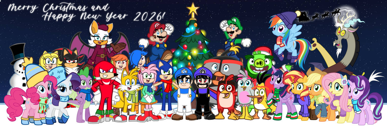 Merry Christmas and Happy New Year 2026! by BlueSparrow2002 on DeviantArt Merry Christmas And Happy 2026 Hagen Toons
