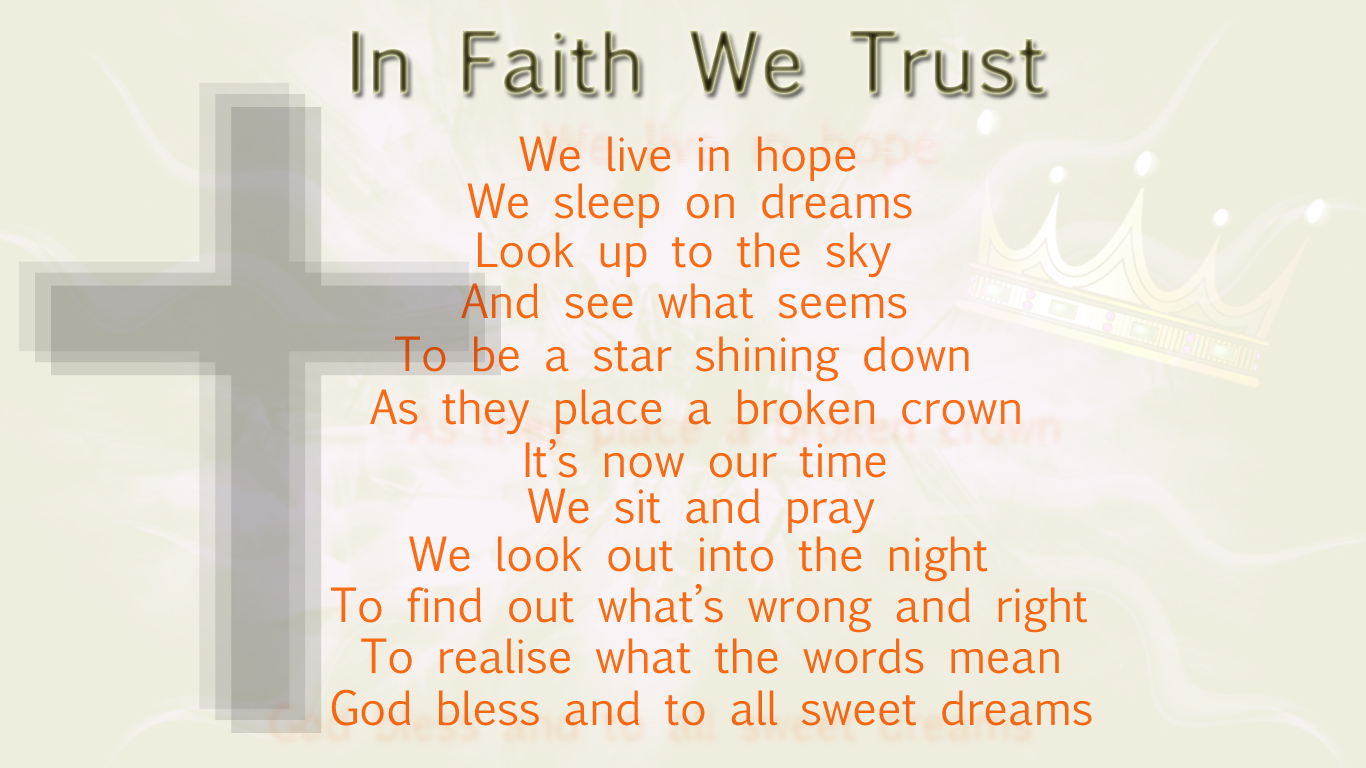 'In Faith We Trust' Poem by cozzie333