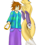 A Tamer and her Renamon.